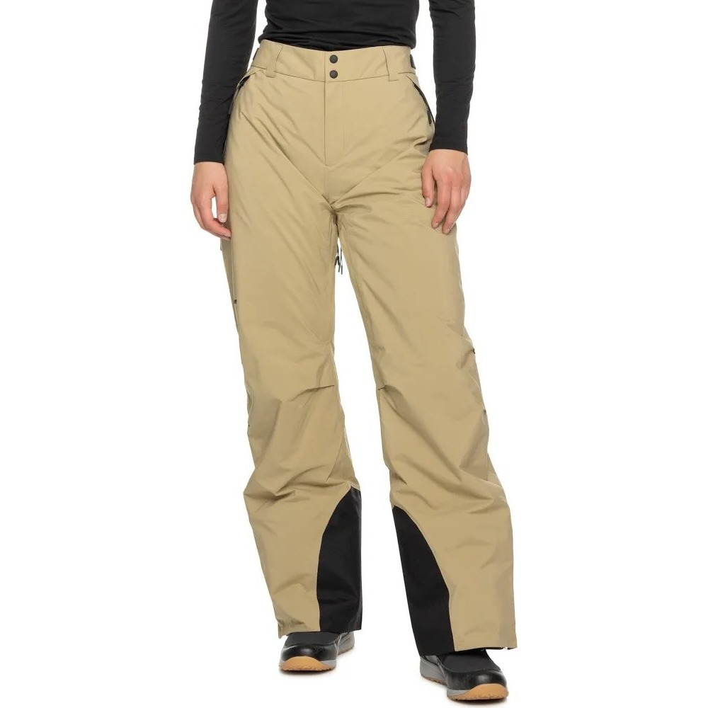 Oakley Womens Gore-Tex Snow Pants Tan Slim Fit Recco Waterproof Small NEW